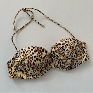 VIctoria’s Secret Leopard Print Bikini Top Sz 36B